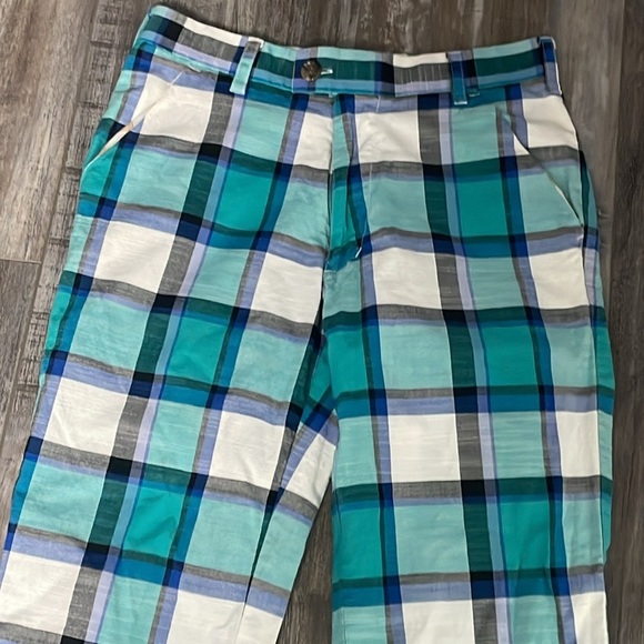 Loud Mouth Fairway Heritage Blue Plaid Golf Pants size 28 - Picture 2 of 6
